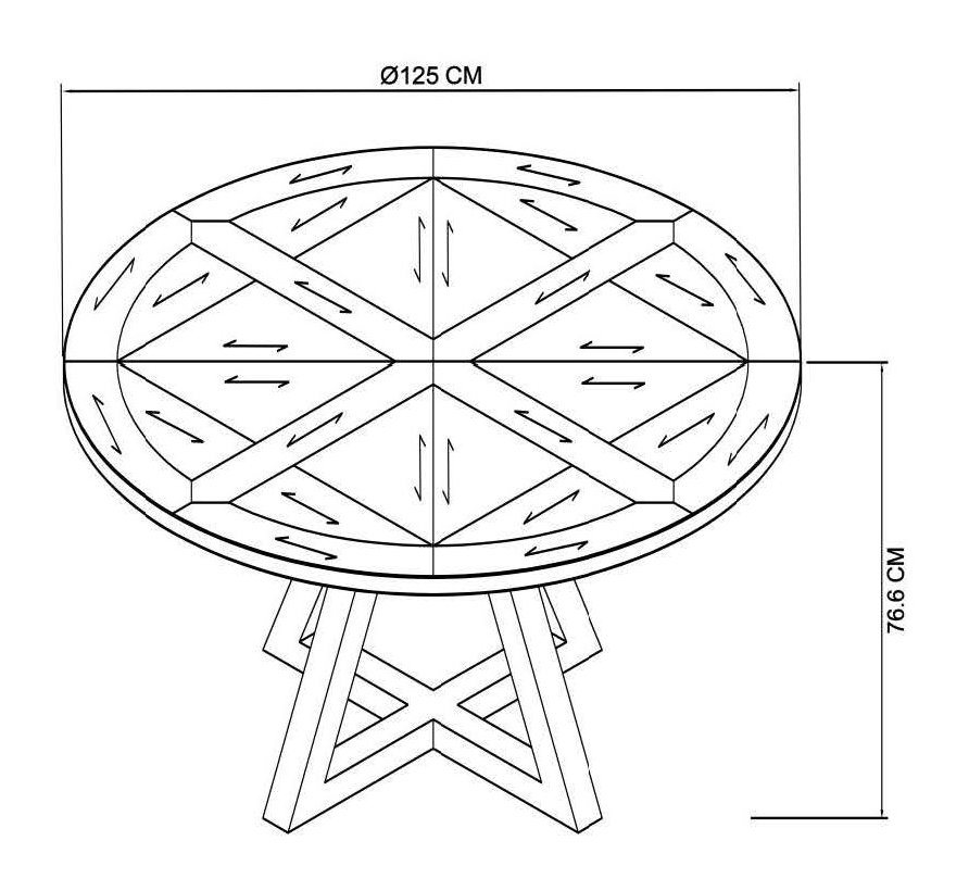 Marque Rustic Oak Circular Dining Table - Style Our Home