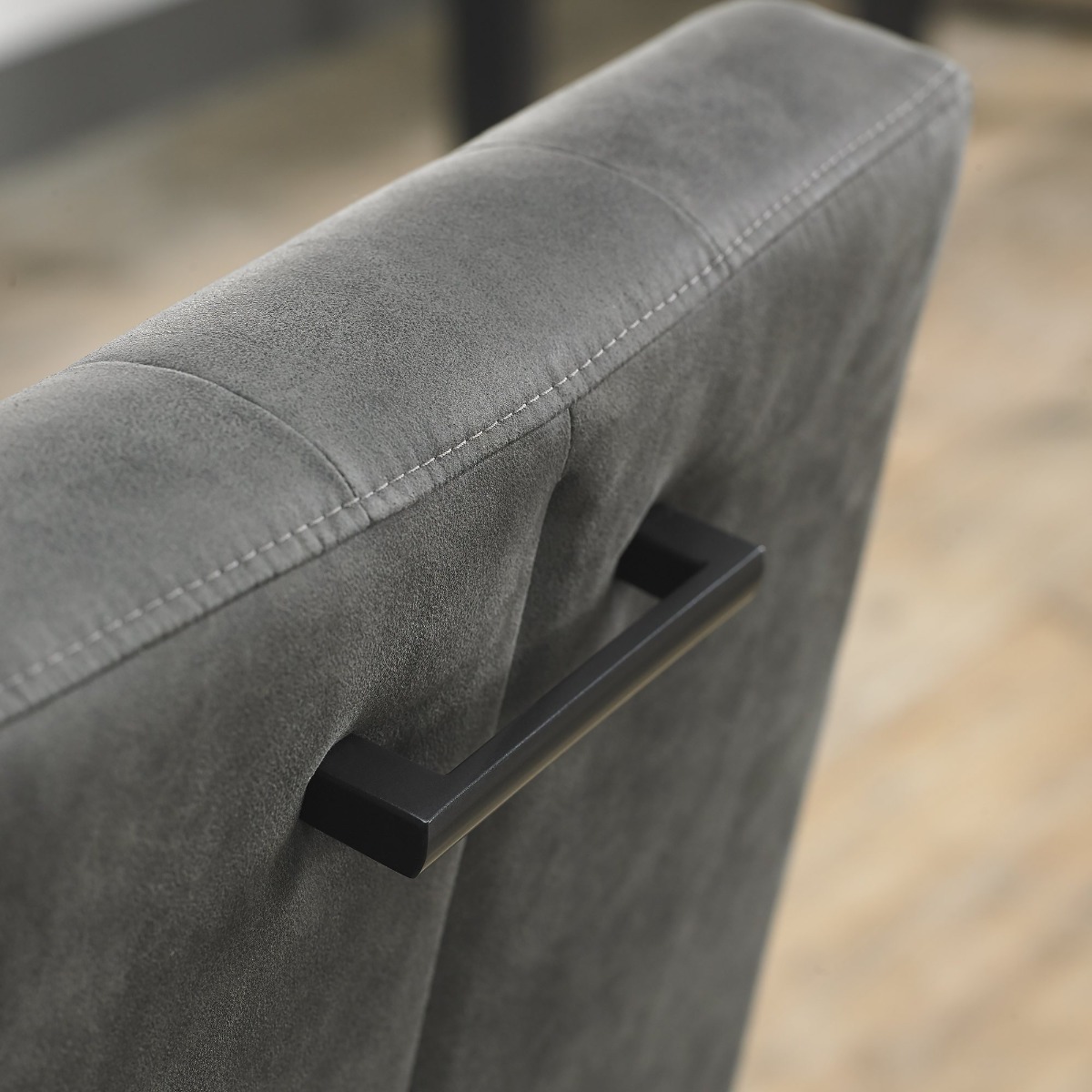 Marque Upholstered Cantilever Chair - Dark Grey Fabric (Pair) - Style Our Home