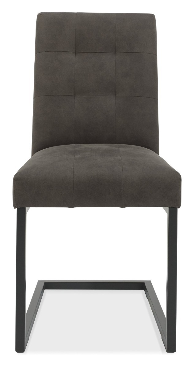 Marque Upholstered Cantilever Chair - Dark Grey Fabric (Pair) - Style Our Home