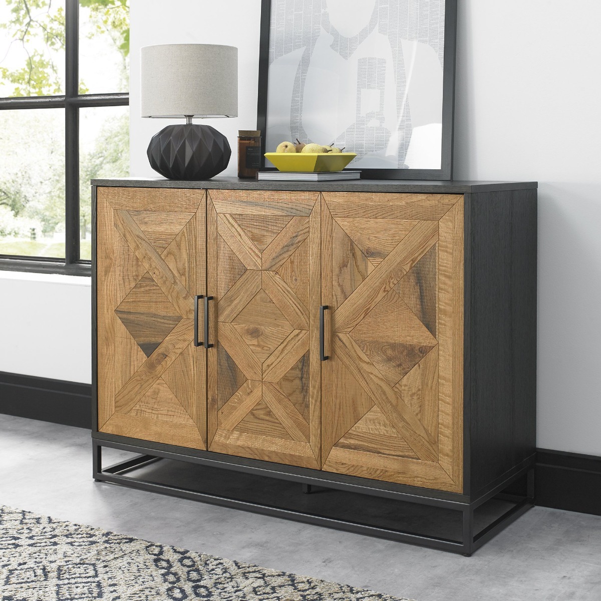 Marque Rustic Oak & Peppercorn Narrow Sideboard - Style Our Home