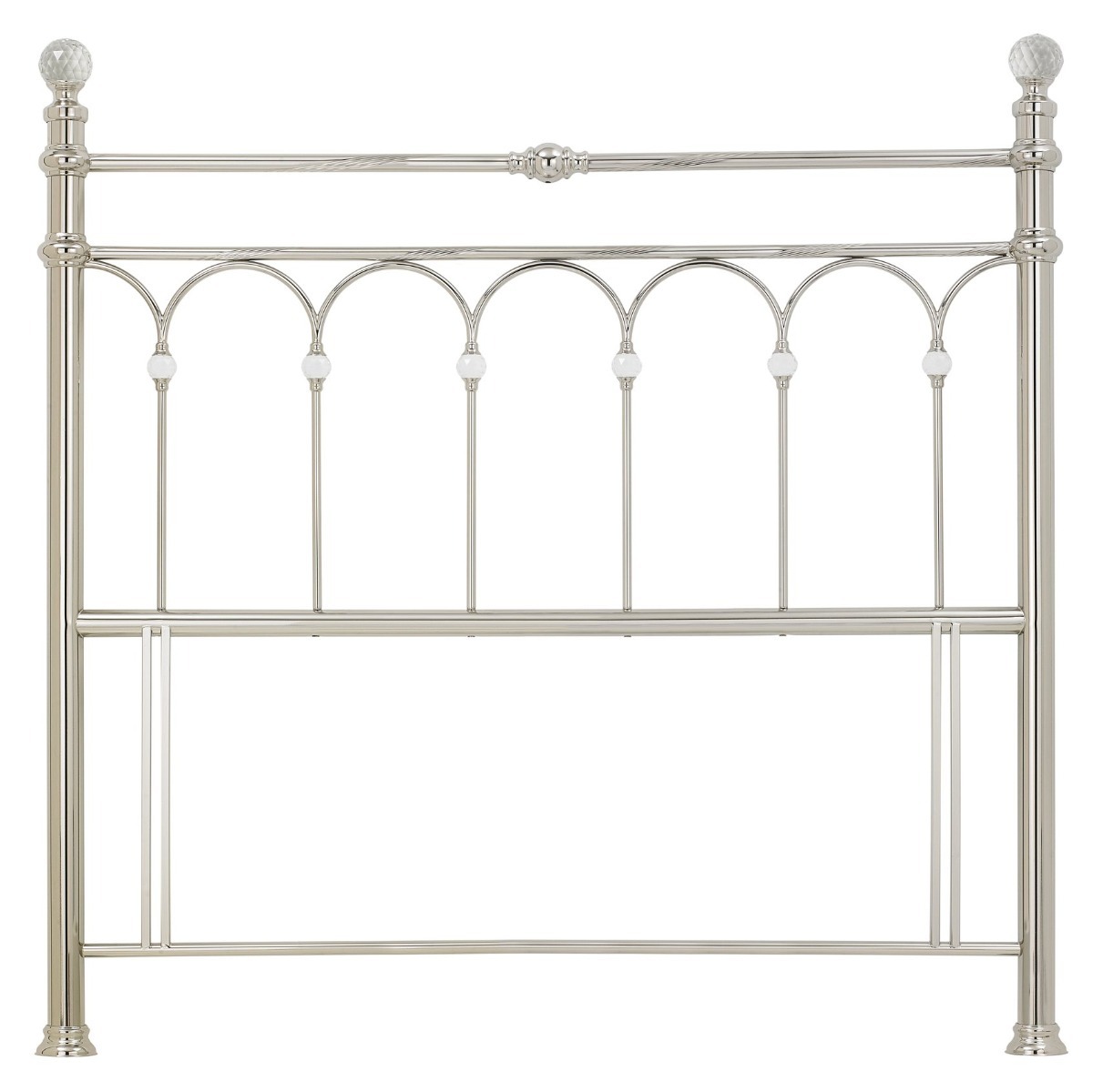 Krystal Shiny Nickel 5' Kingsize Headboard - Style Our Home