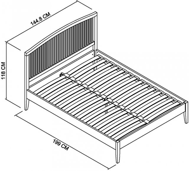 Ashby White Double Slatted Bedstead - Style Our Home