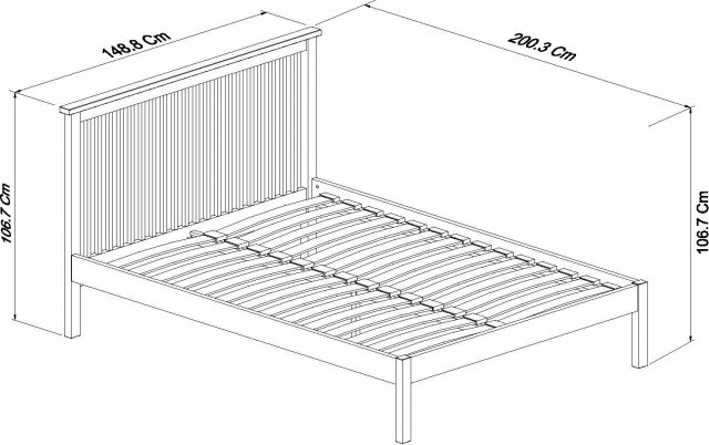 Atlanta Two Tone 135cm Low Footed Bedstead - Style Our Home