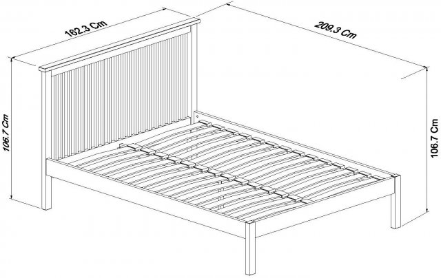 Atlanta Two Tone 150cm Low Footed Bedstead - Style Our Home