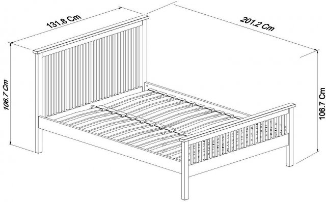 Atlanta White 122cm High Footed Bedstead - Style Our Home