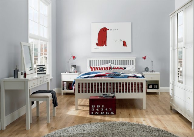 Atlanta White 122cm High Footed Bedstead - Style Our Home