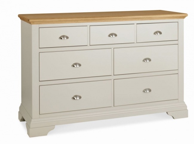 Hampstead Soft Grey & Pale Oak 3+4 Drawer Chest - Style Our Home