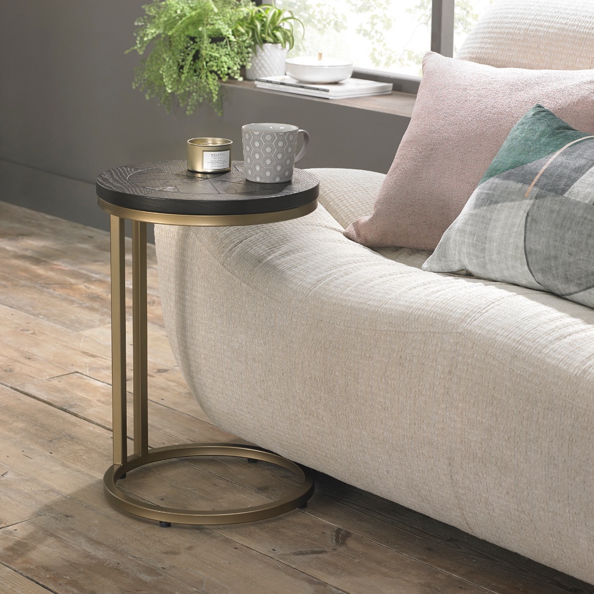Chevron Peppercorn Ash Sofa Table by Bentley Designs | Style Our Home