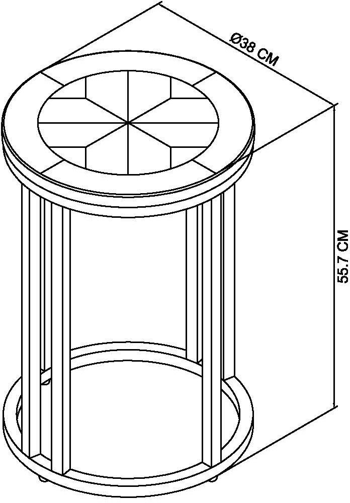 Chevron Peppercorn Ash Side Table by Bentley Designs | Style Our Home