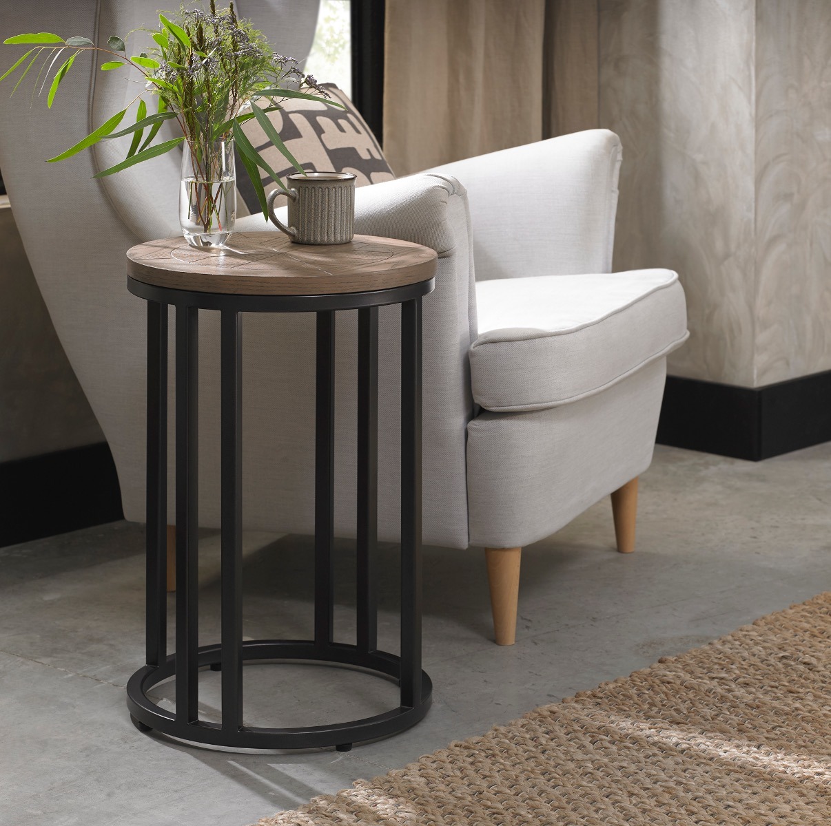 Chevron Weathered Ash Side Table by Bentley Designs | Style Our Home