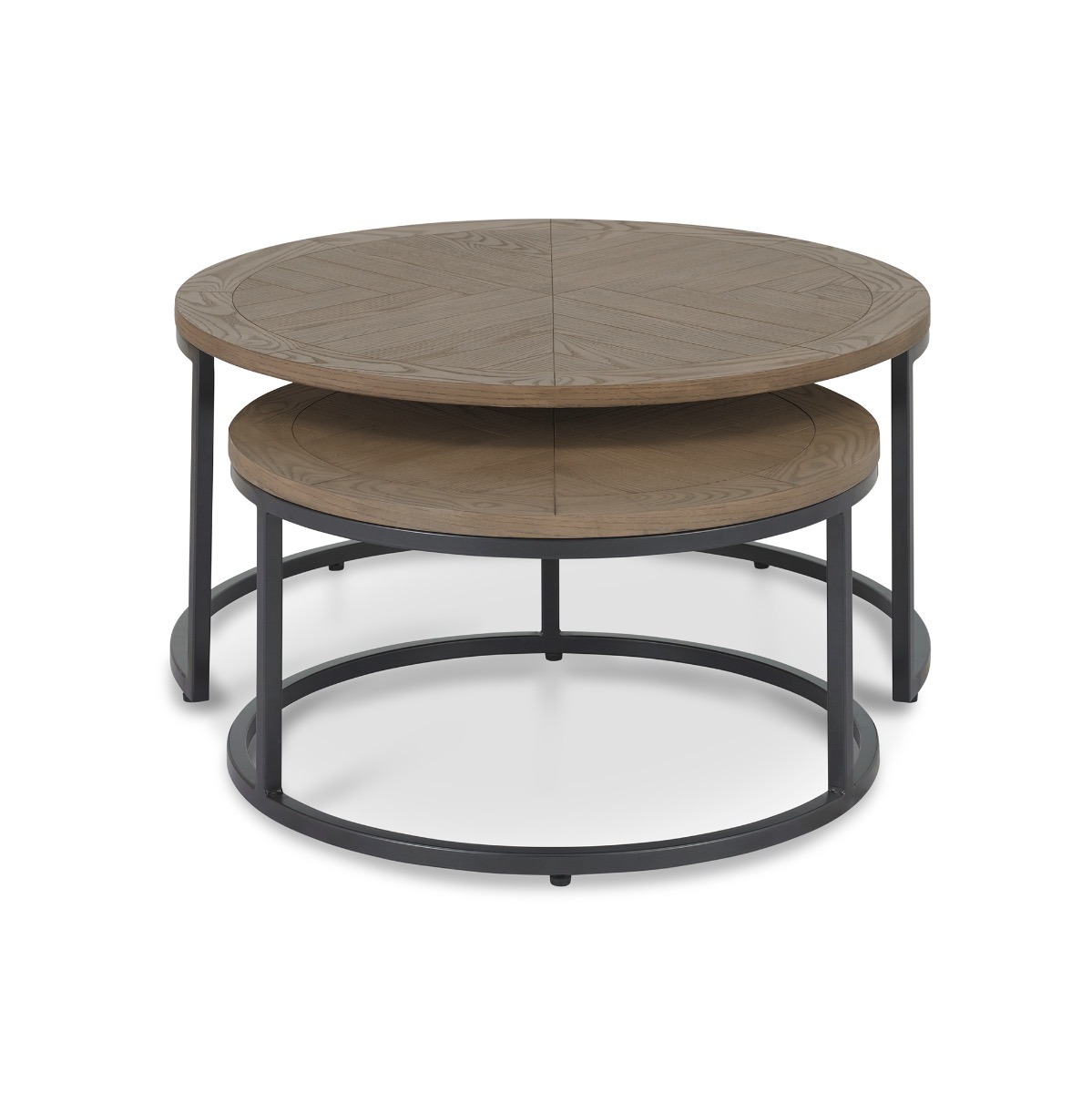 Chevron Weathered Ash Coffee Nest Of Tables by Bentley Designs | Style Our Home