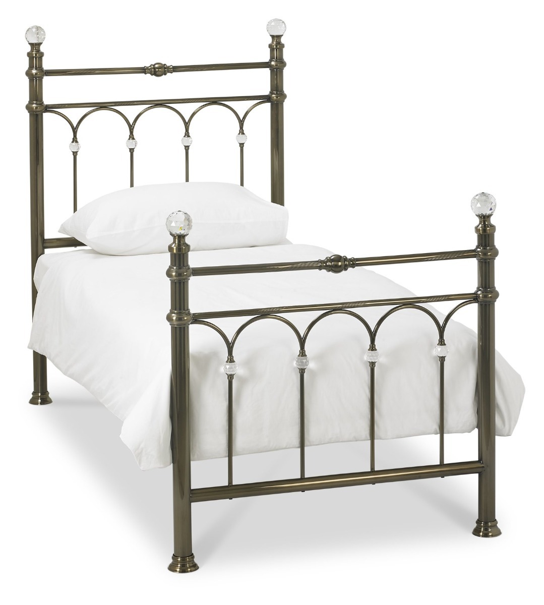 Krystal Antique Brass 3' Single Bedstead - Style Our Home