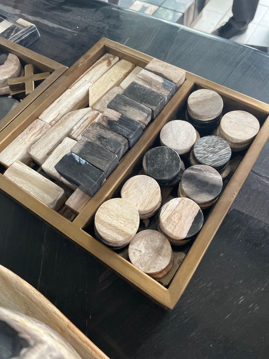 Petrified Wood Chess & Draughts Set by Monologue | Style Our Home