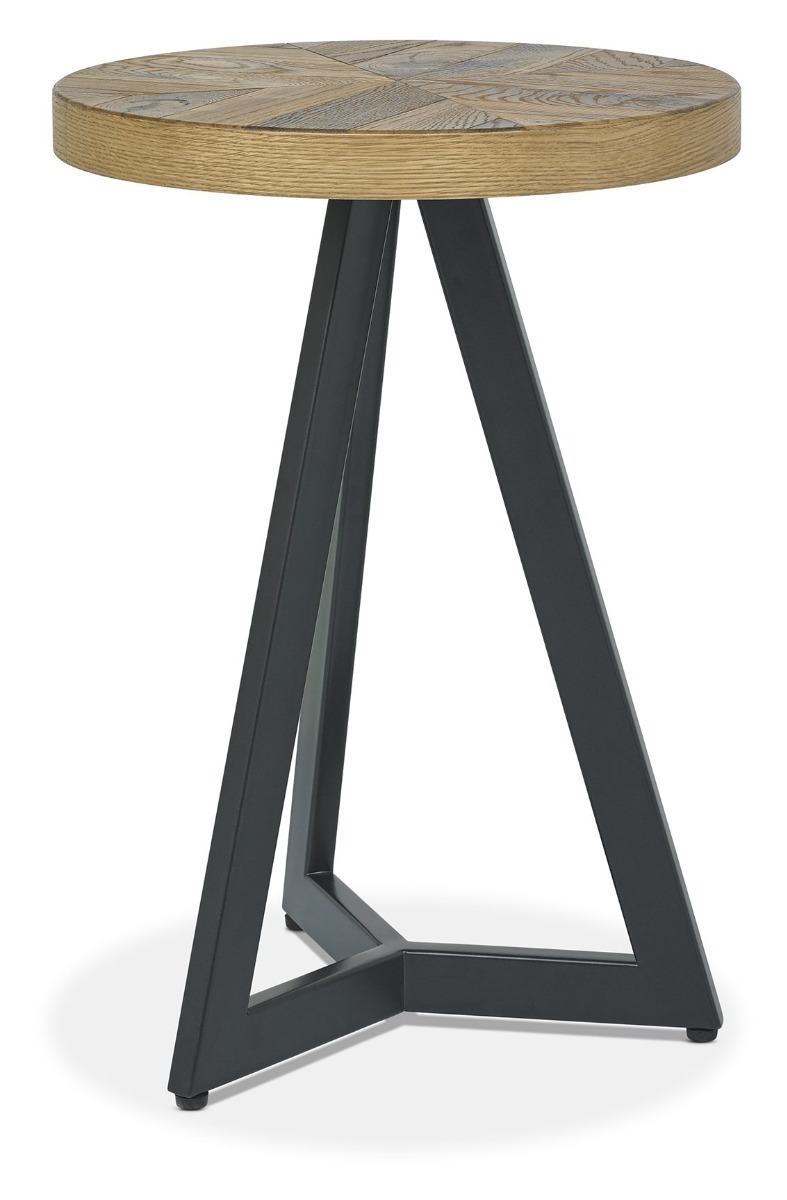 Ellipse Rustic Oak Lamp Table by Bentley Designs | Style Our Home
