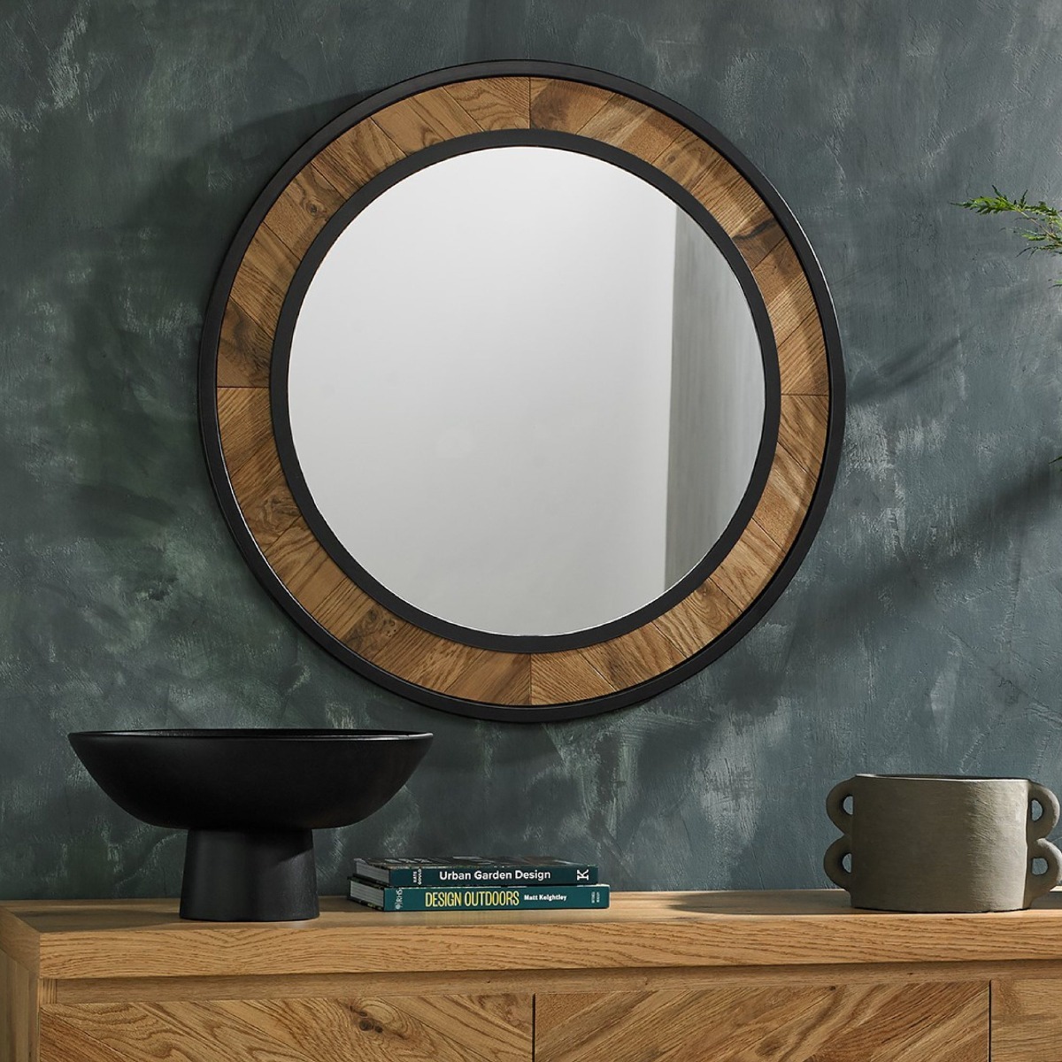 Ellipse Rustic Oak Wall Mirror by Bentley Designs | Style Our Home
