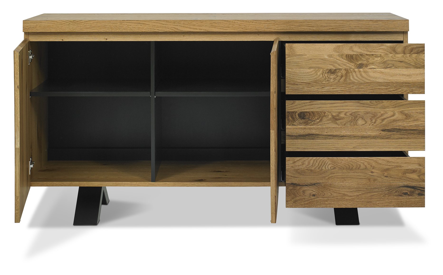 Ellipse Rustic Oak Wide Sideboard by Bentley Designs | Style Our Home
