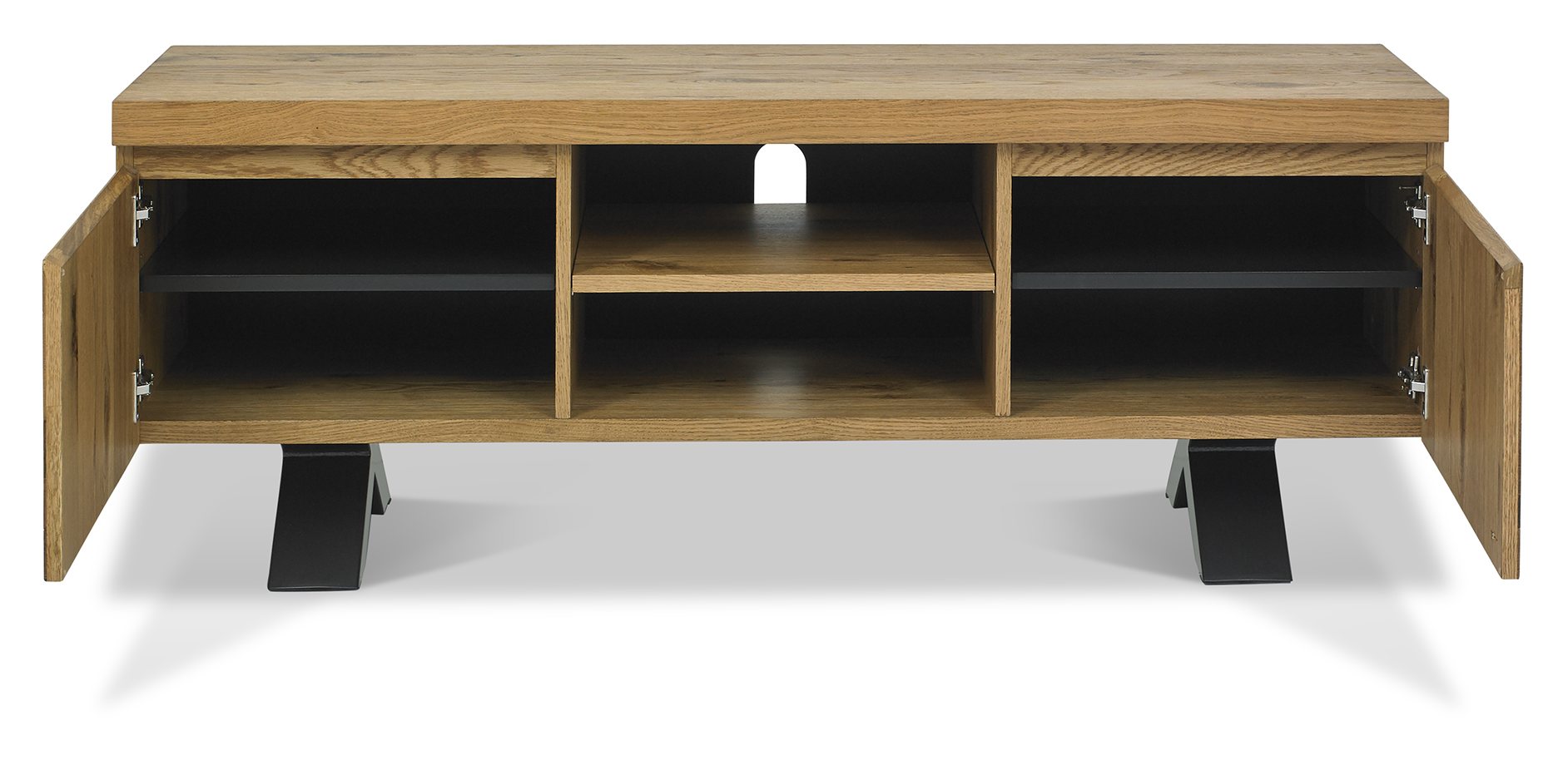 Ellipse Rustic Oak Entertainment Unit by Bentley Designs | Style Our Home
