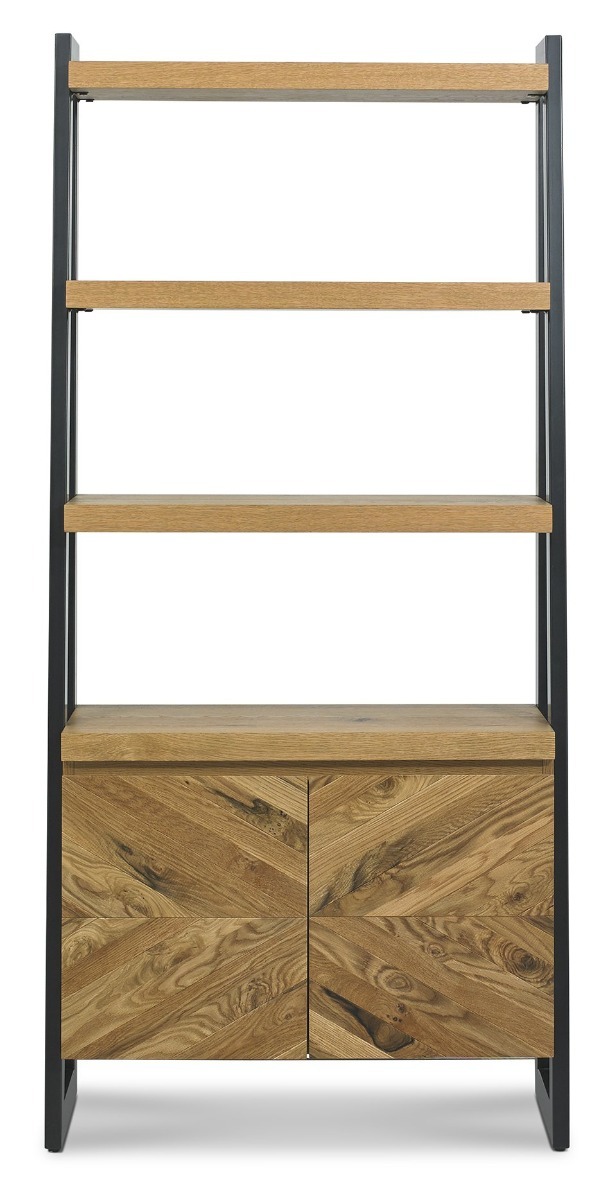 Ellipse Rustic Oak Open Display Unit by Bentley Designs | Style Our Home
