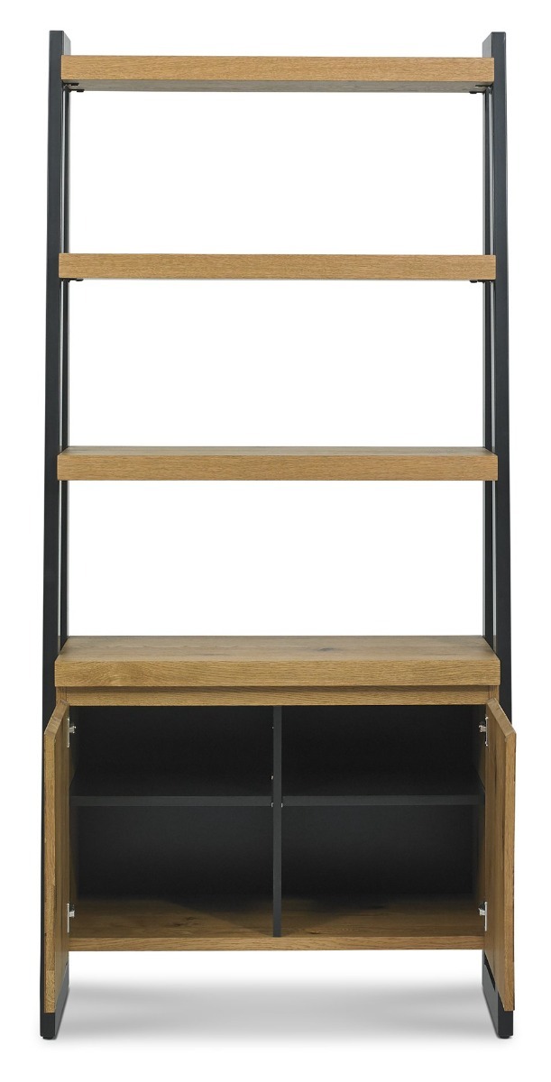 Ellipse Rustic Oak Open Display Unit by Bentley Designs | Style Our Home
