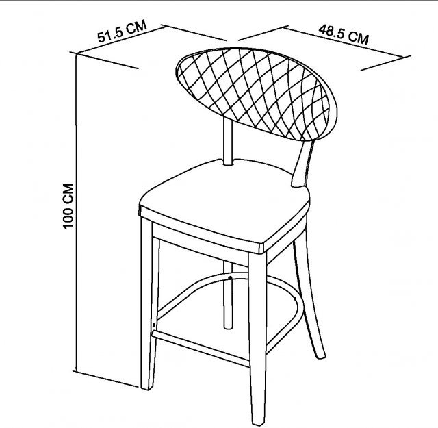 Ellipse Fumed Oak Upholstered Bar Stool - Old West Vintage (Pair) by Bentley Designs | Style Our Home