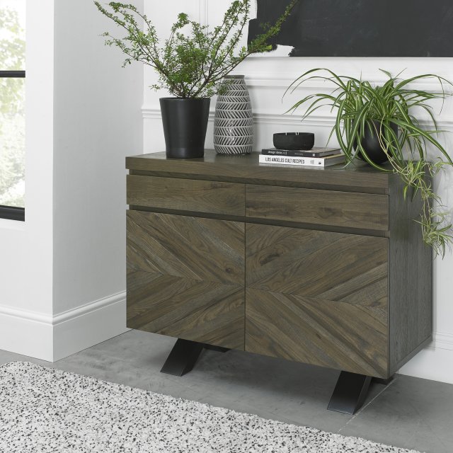 Ellipse Fumed Oak Narrow Sideboard by Bentley Designs | Style Our Home