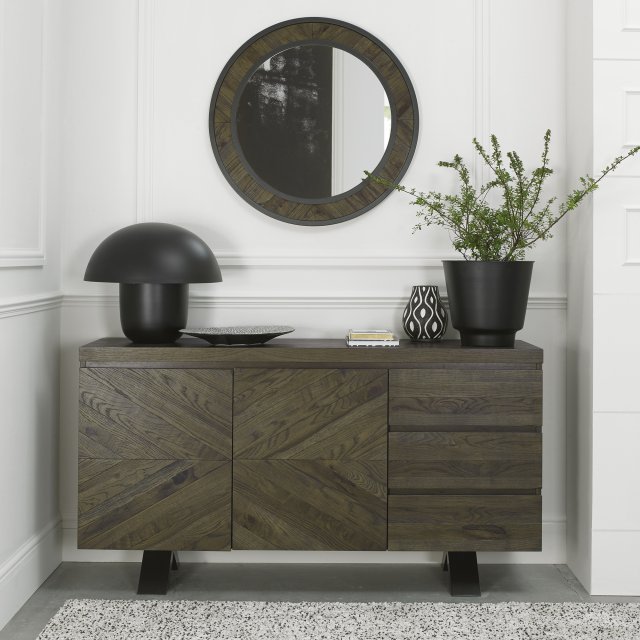 Ellipse Fumed Oak Wide Sideboard by Bentley Designs | Style Our Home