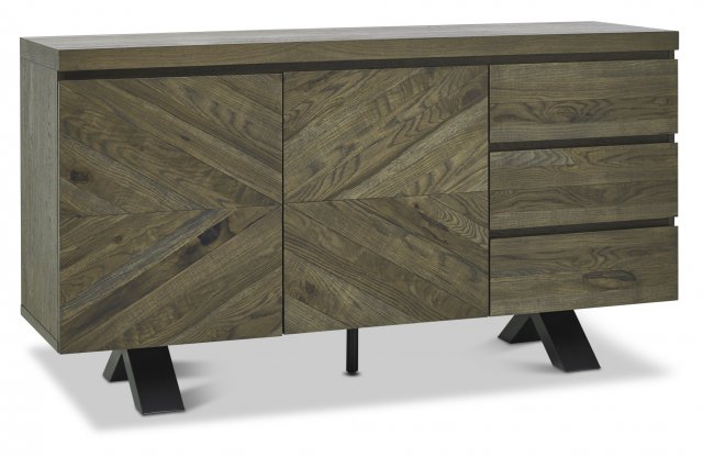 Ellipse Fumed Oak Wide Sideboard by Bentley Designs | Style Our Home