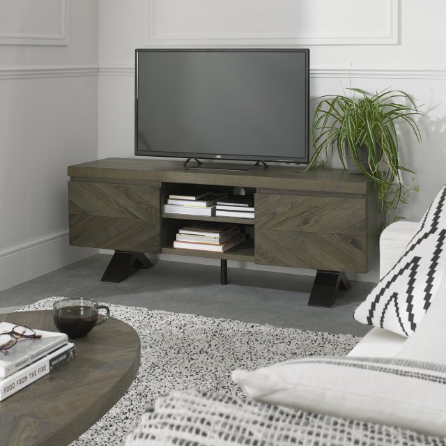 Ellipse Fumed Oak Entertainment Unit by Bentley Designs | Style Our Home