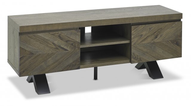 Ellipse Fumed Oak Entertainment Unit by Bentley Designs | Style Our Home
