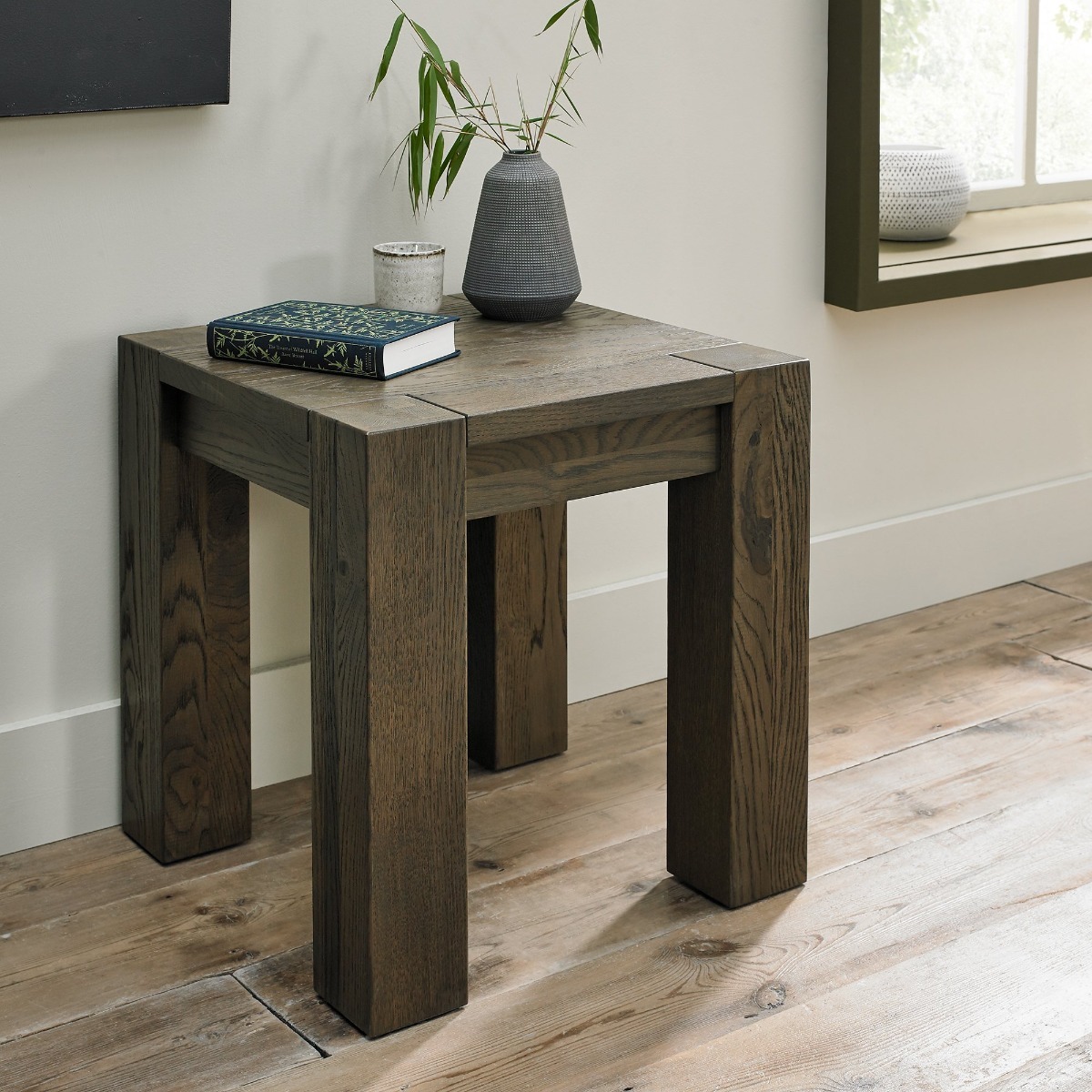 Logan Fumed Oak Lamp Table by Bentley Designs | Style Our Home