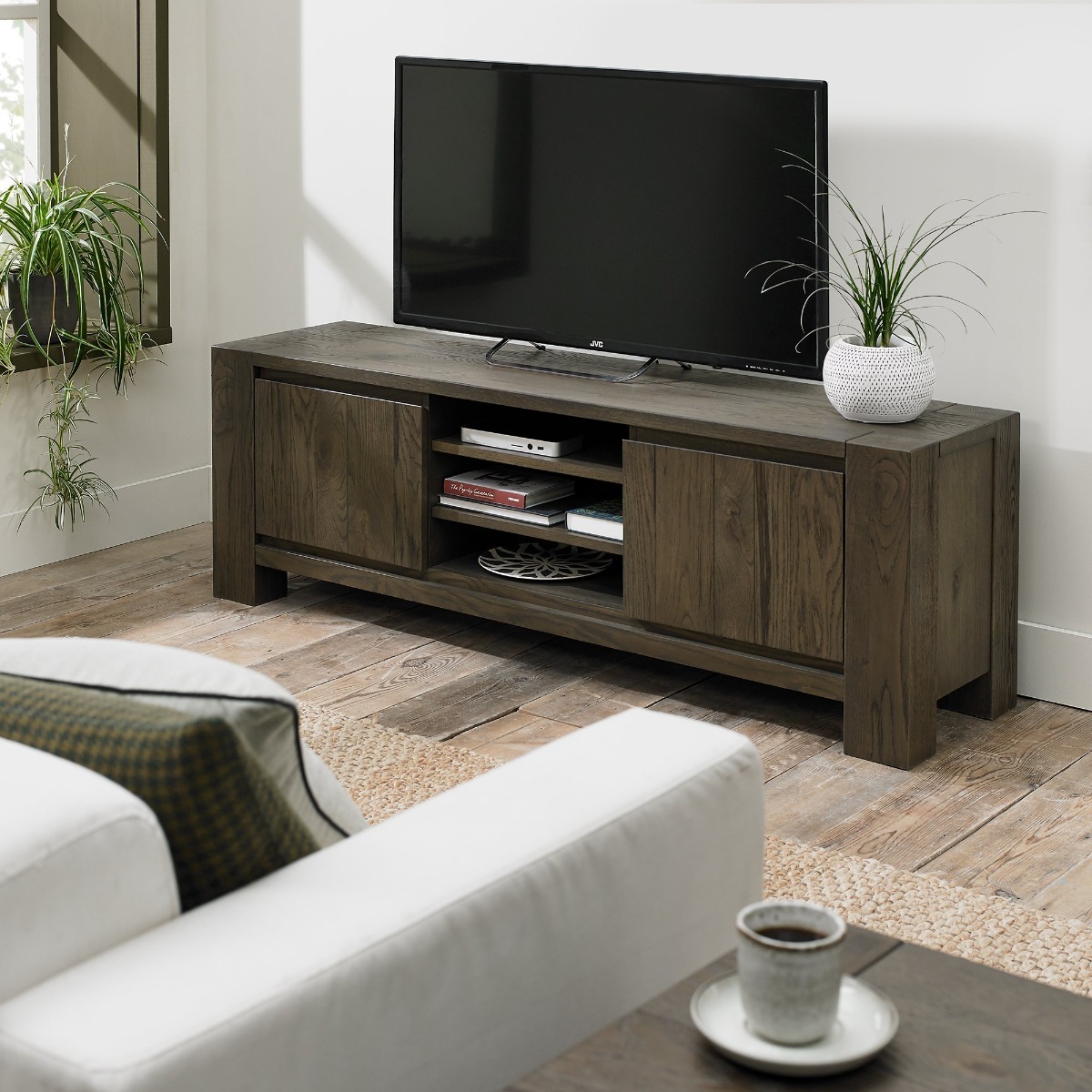 Logan Fumed Oak Entertainment Unit by Bentley Designs | Style Our Home