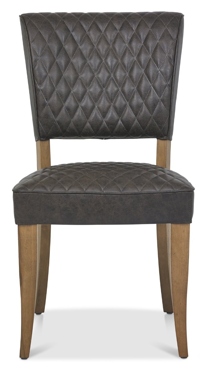 Logan Rustic Oak Upholstered Chair - Old West Vintage (Pair) by Bentley Designs | Style Our Home