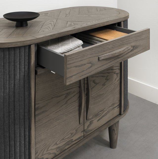 Monroe Silver Grey Narrow Sideboard by Bentley Designs | Style Our Home