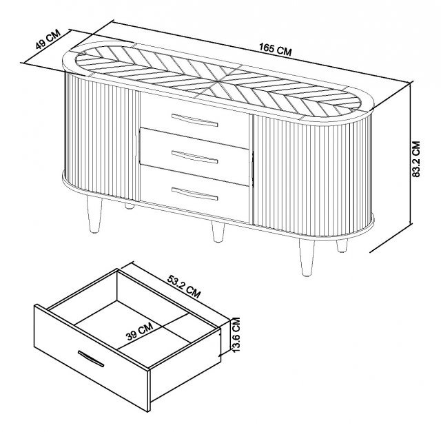 Monroe Silver Grey Wide Sideboard by Bentley Designs | Style Our Home