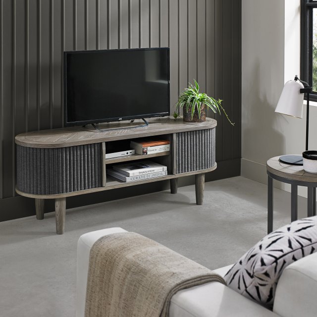 Monroe Silver Grey Entertainment Unit by Bentley Designs | Style Our Home