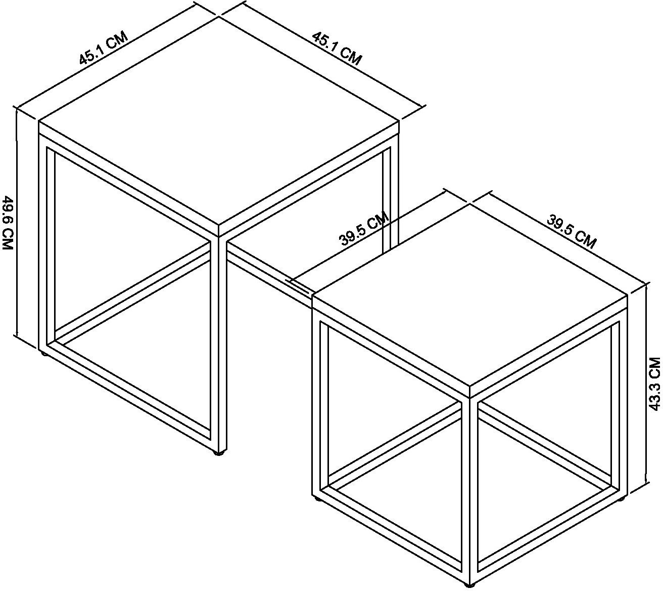 Renzo Zinc & Dark Grey Nest Of Lamp Tables | Style Our Home