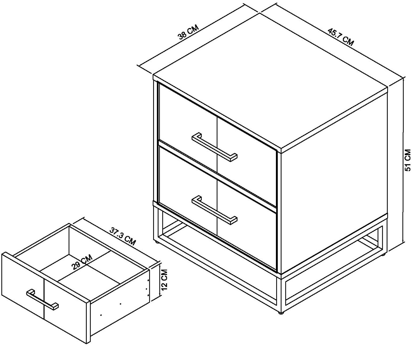 Riva Rustic Oak 2 Drawer Nightstand | Style Our Home