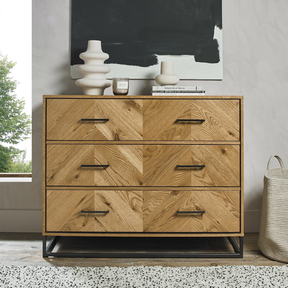 Riva Rustic Oak 3 Drawer Chest | Style Our Home