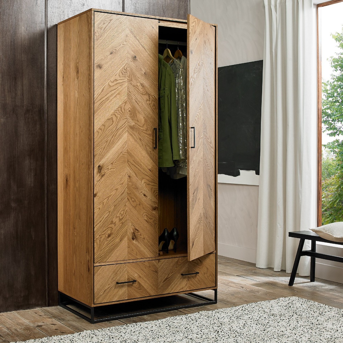 Riva Rustic Oak Double Wardrobe | Style Our Home