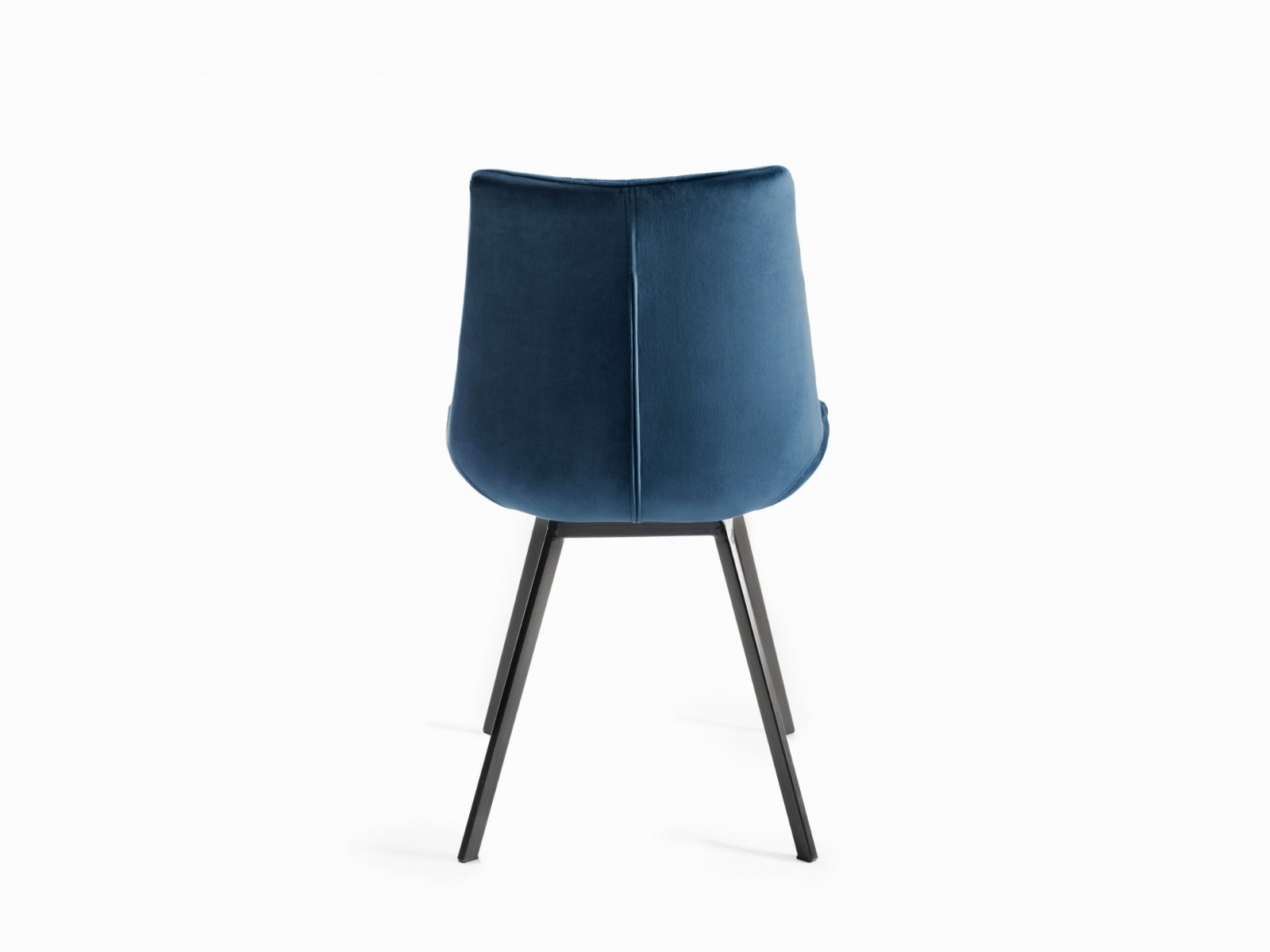 Fontana - Blue Velvet Fabric Chairs with Grey Hand Brushing on Black Powder Coated Legs (Pair) from Style Our Home