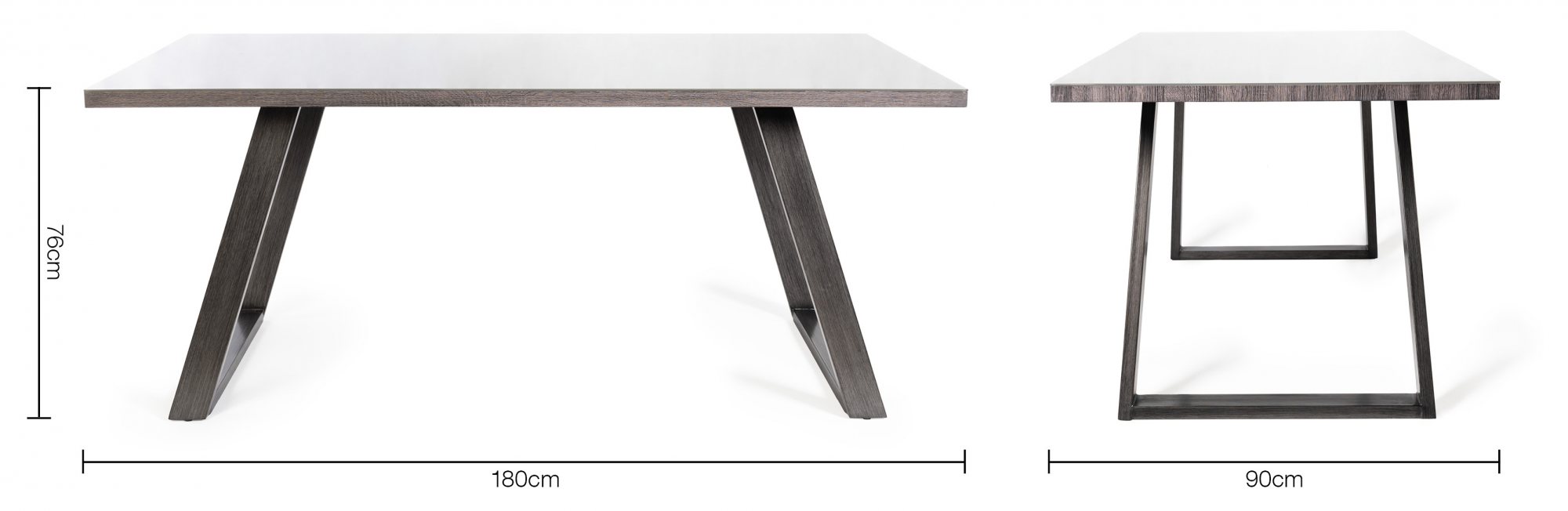 Hirst Grey Painted Glass 6 Seater Table & 6 Fontana Grey Velvet Chairs by Bentley Designs | Style Our Home