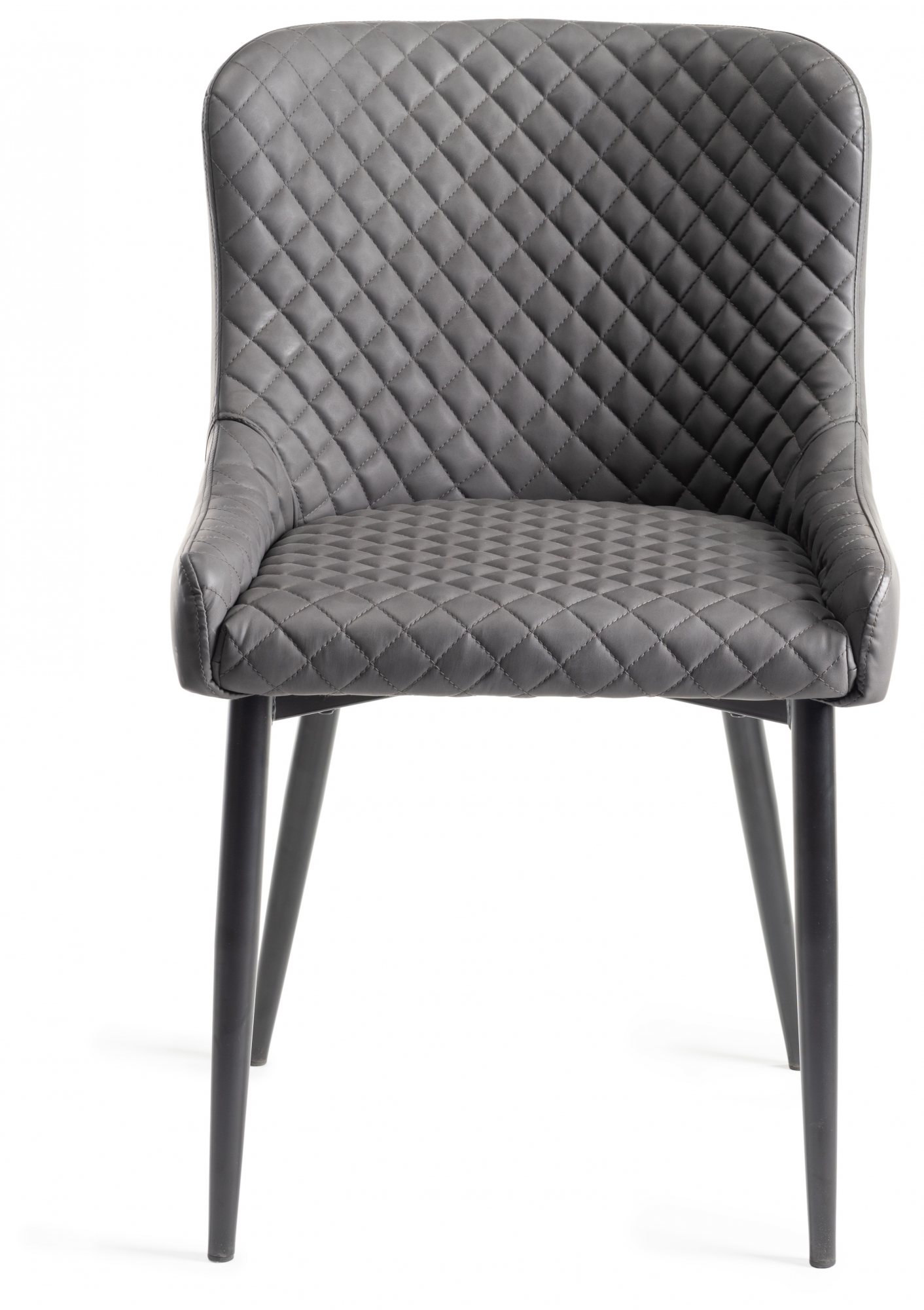 Indus Rustic Oak 6-8 Seater Table & 6 Cezanne Dark Grey Faux Leather Chairs - Black Legs by Bentley Designs | Style Our Home