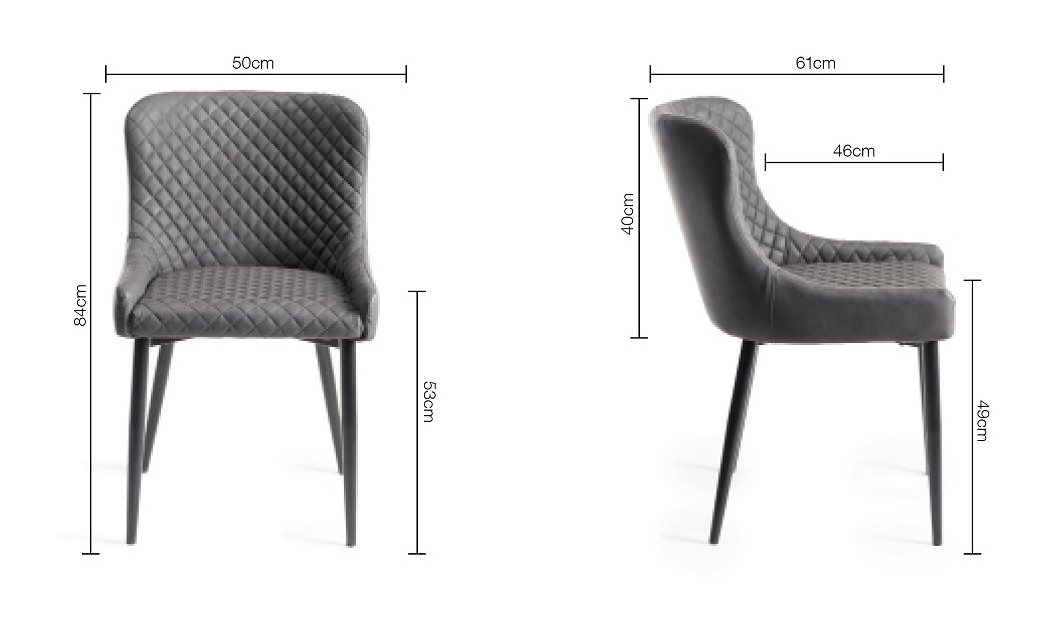 Indus Rustic Oak 6-8 Seater Table & 6 Cezanne Dark Grey Faux Leather Chairs - Black Legs by Bentley Designs | Style Our Home