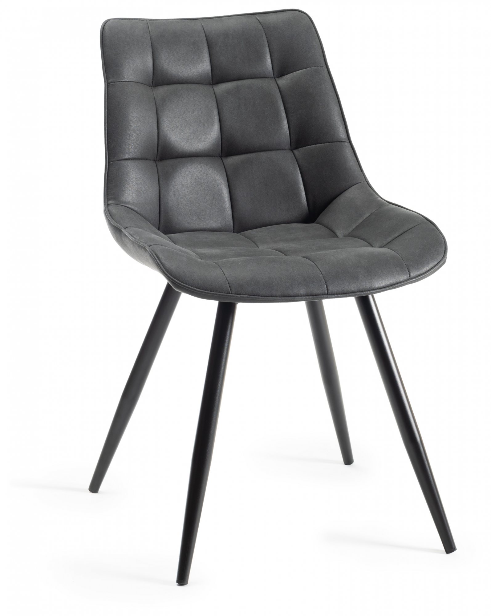 Tivoli Weathered Oak 4-6 Seater Table & 4 Seurat Dark Grey Faux Suede Fabric Chairs by Bentley Designs | Style Our Home
