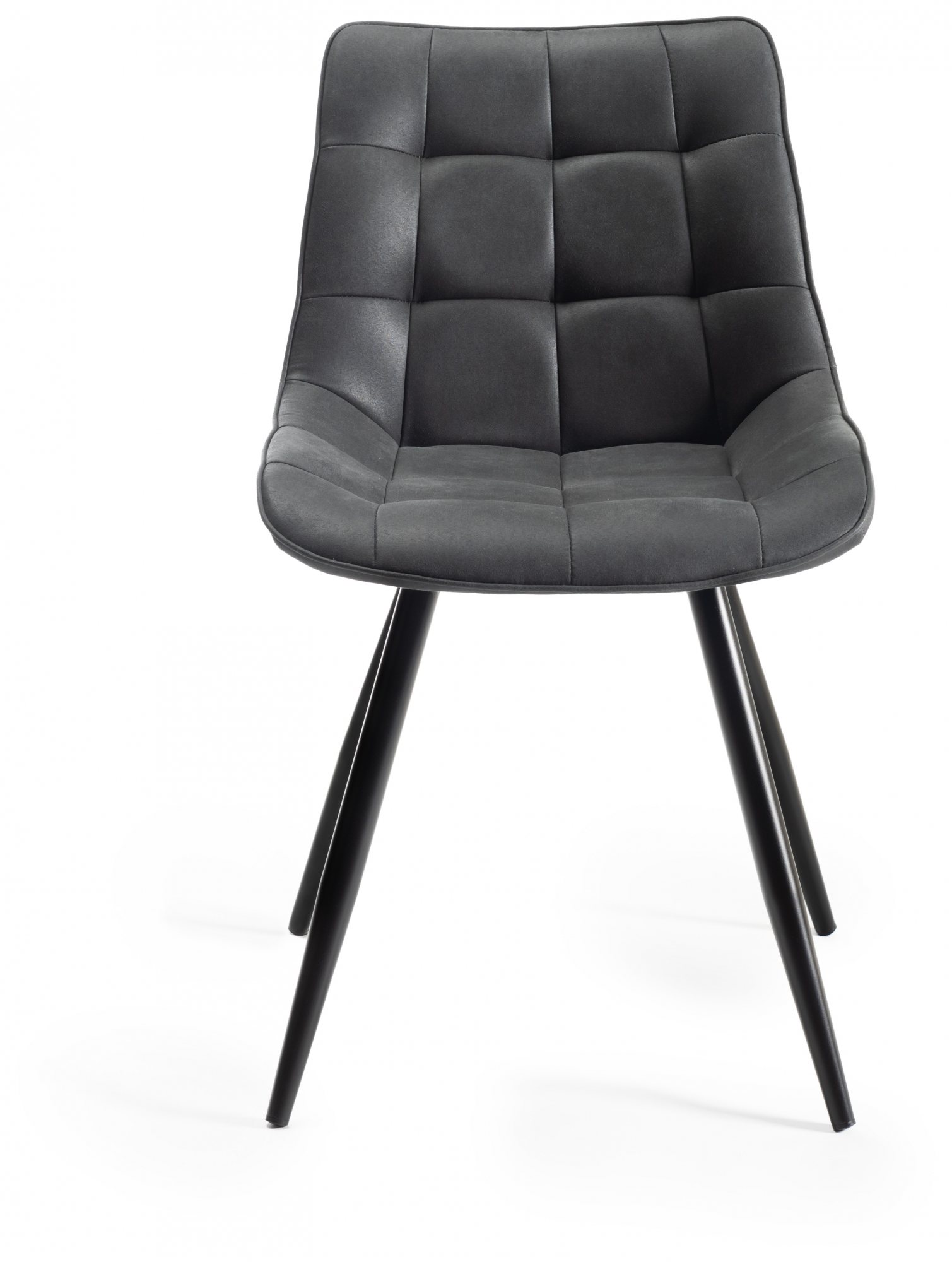 Tivoli Weathered Oak 4-6 Seater Table & 4 Seurat Dark Grey Faux Suede Fabric Chairs by Bentley Designs | Style Our Home
