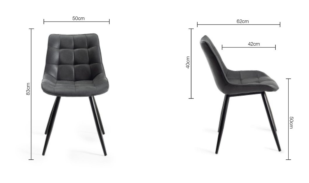 Tivoli Weathered Oak 4-6 Seater Table & 4 Seurat Dark Grey Faux Suede Fabric Chairs by Bentley Designs | Style Our Home