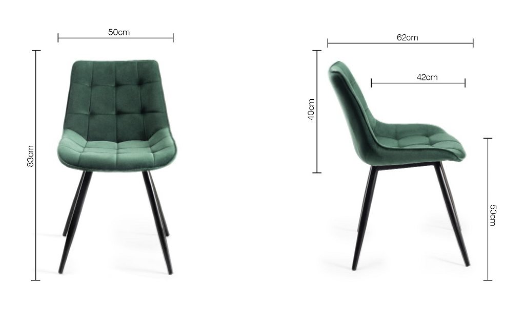 Tivoli Weathered Oak 4-6 Seater Table & 4 Seurat Green Velvet Chairs by Bentley Designs | Style Our Home
