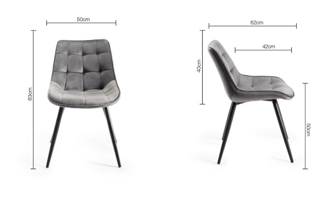 Tivoli Weathered Oak 4-6 Seater Table & 4 Seurat Grey Velvet Chairs by Bentley Designs | Style Our Home