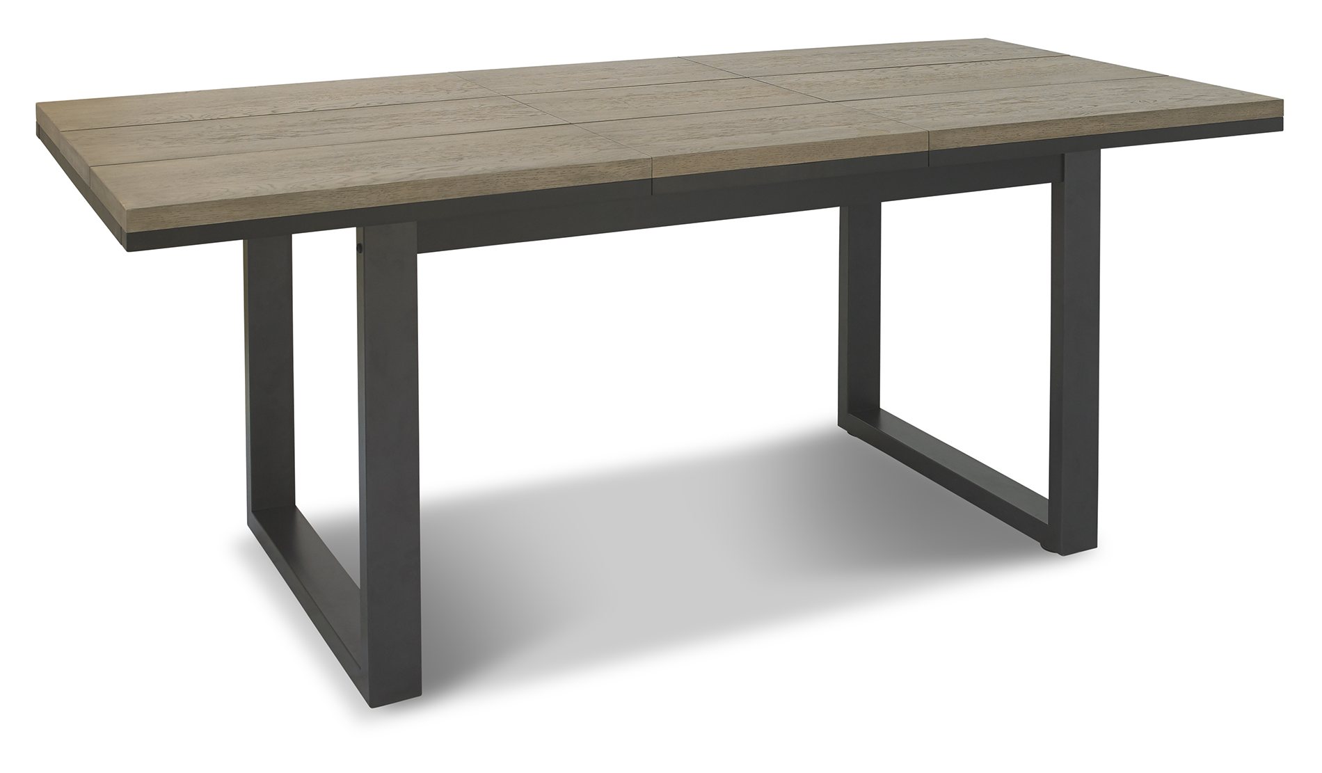 Tivoli Weathered Oak 4-6 Seater Table & 4 Seurat Tan Faux Suede Fabric Chairs by Bentley Designs | Style Our Home