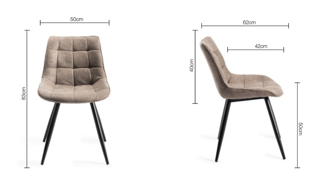 Tivoli Weathered Oak 4-6 Seater Table & 4 Seurat Tan Faux Suede Fabric Chairs by Bentley Designs | Style Our Home
